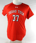 2017 Texas Tech Red Raiders #37 Game Used Red Jersey Womens Soccer L 527
