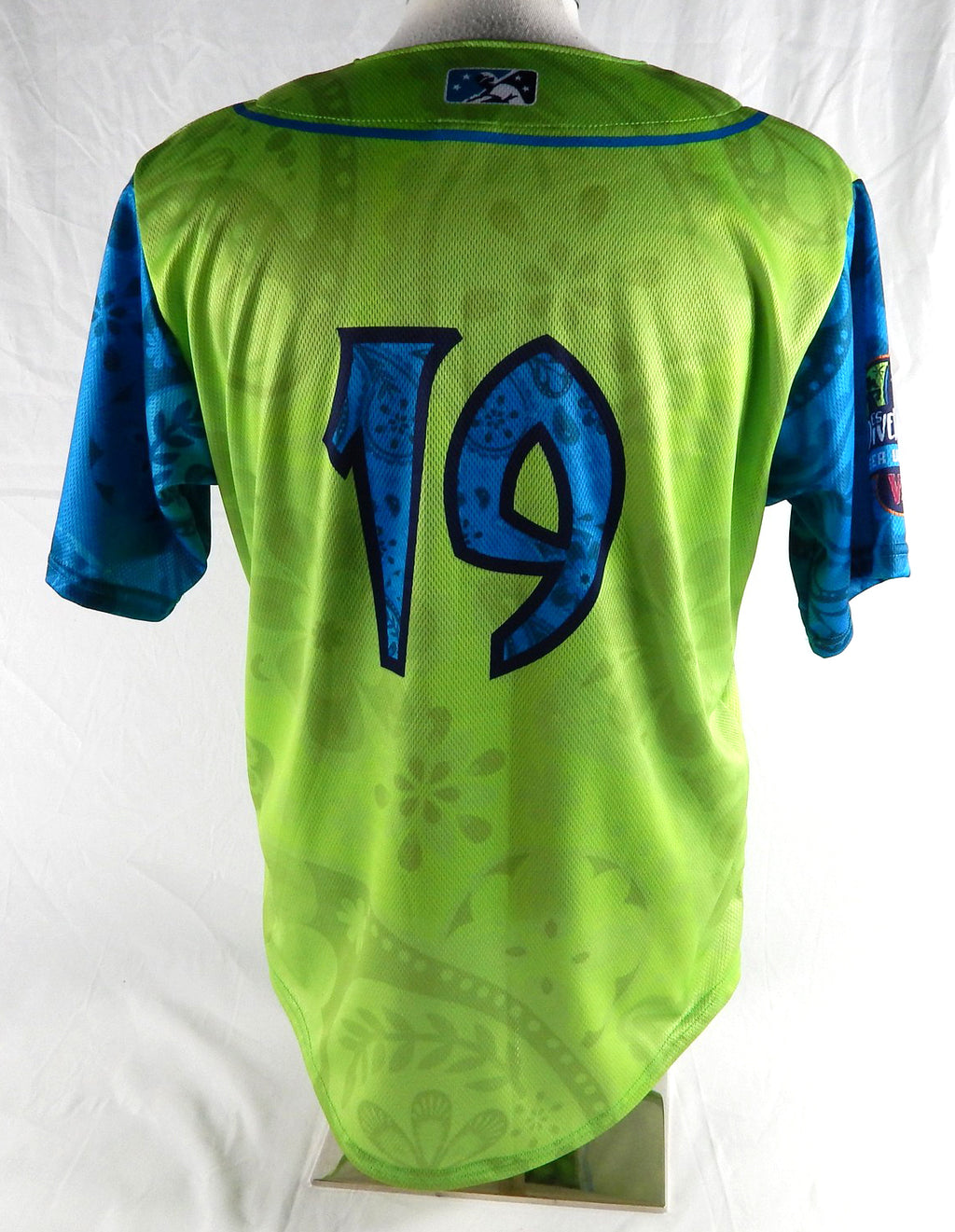 Wisconsin Timber Rattlers #19 Game Issued Green Jersey Copa Diversion M 287 Pic2