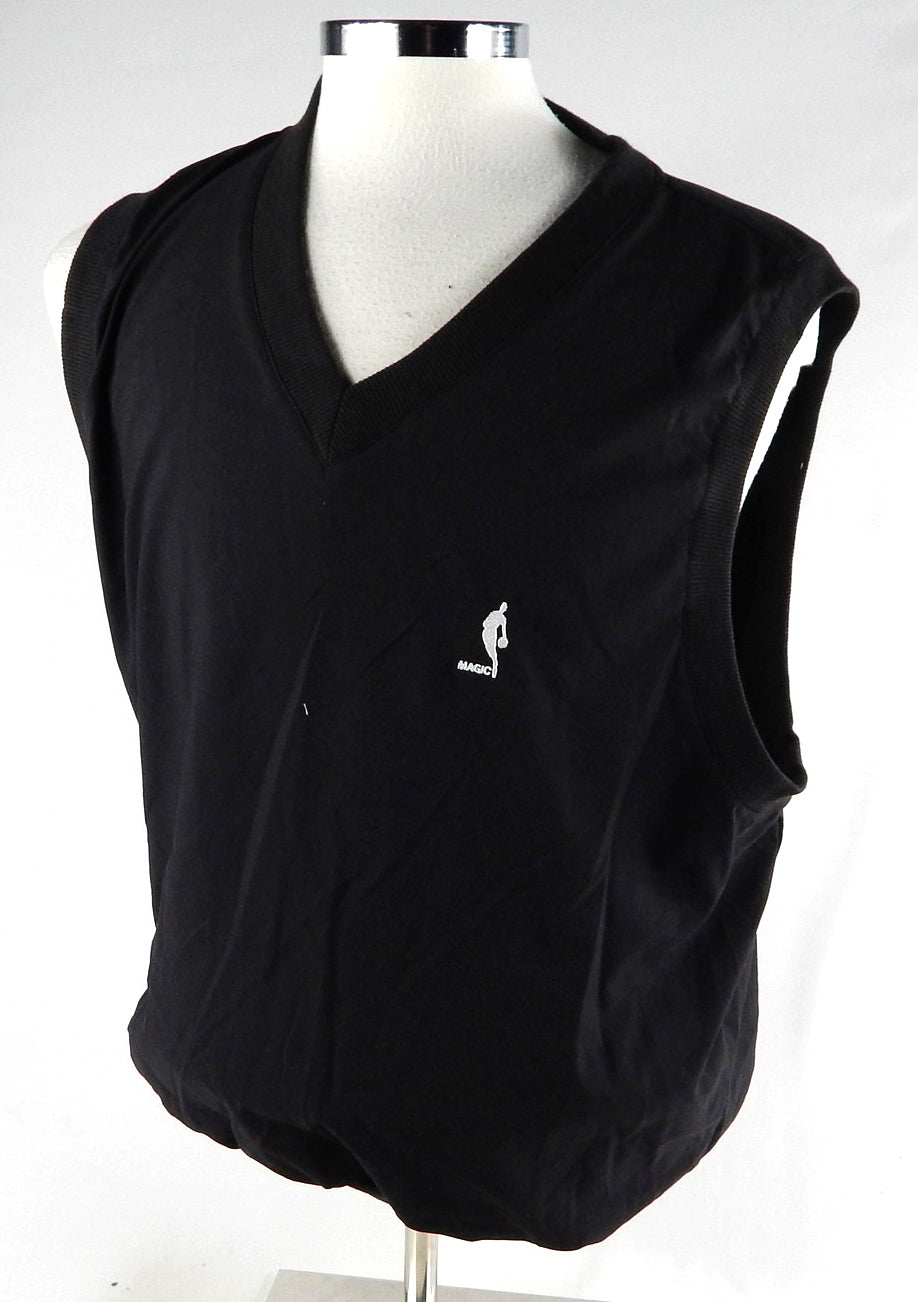 2000s Orlando Magic Game Used Black Coaches Vest Shirt XL 861