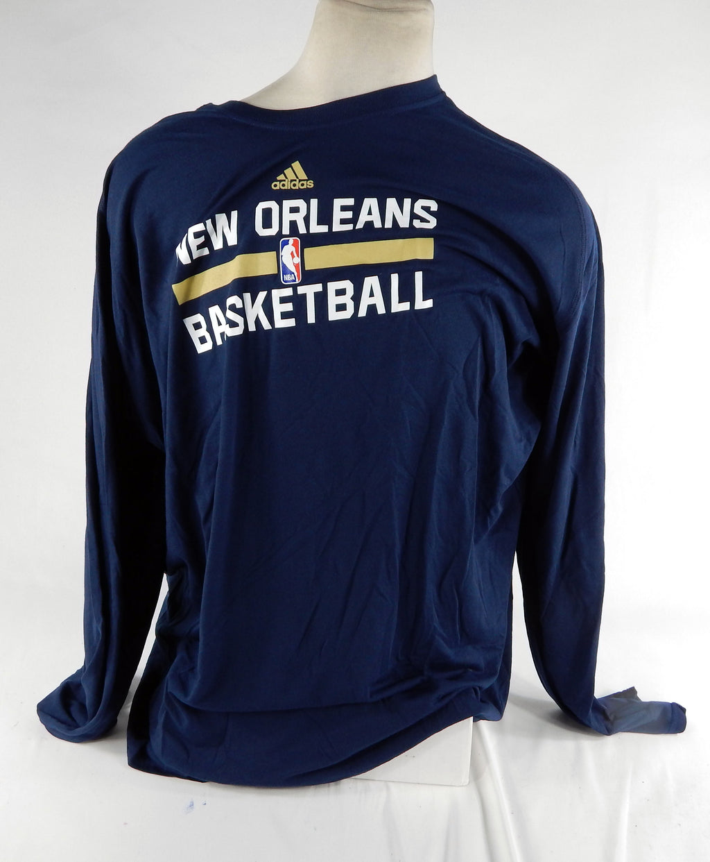 2015-16 New Orleans Pelicans Team Issued Navy Longsleeve Training Shirt 4XLT 34