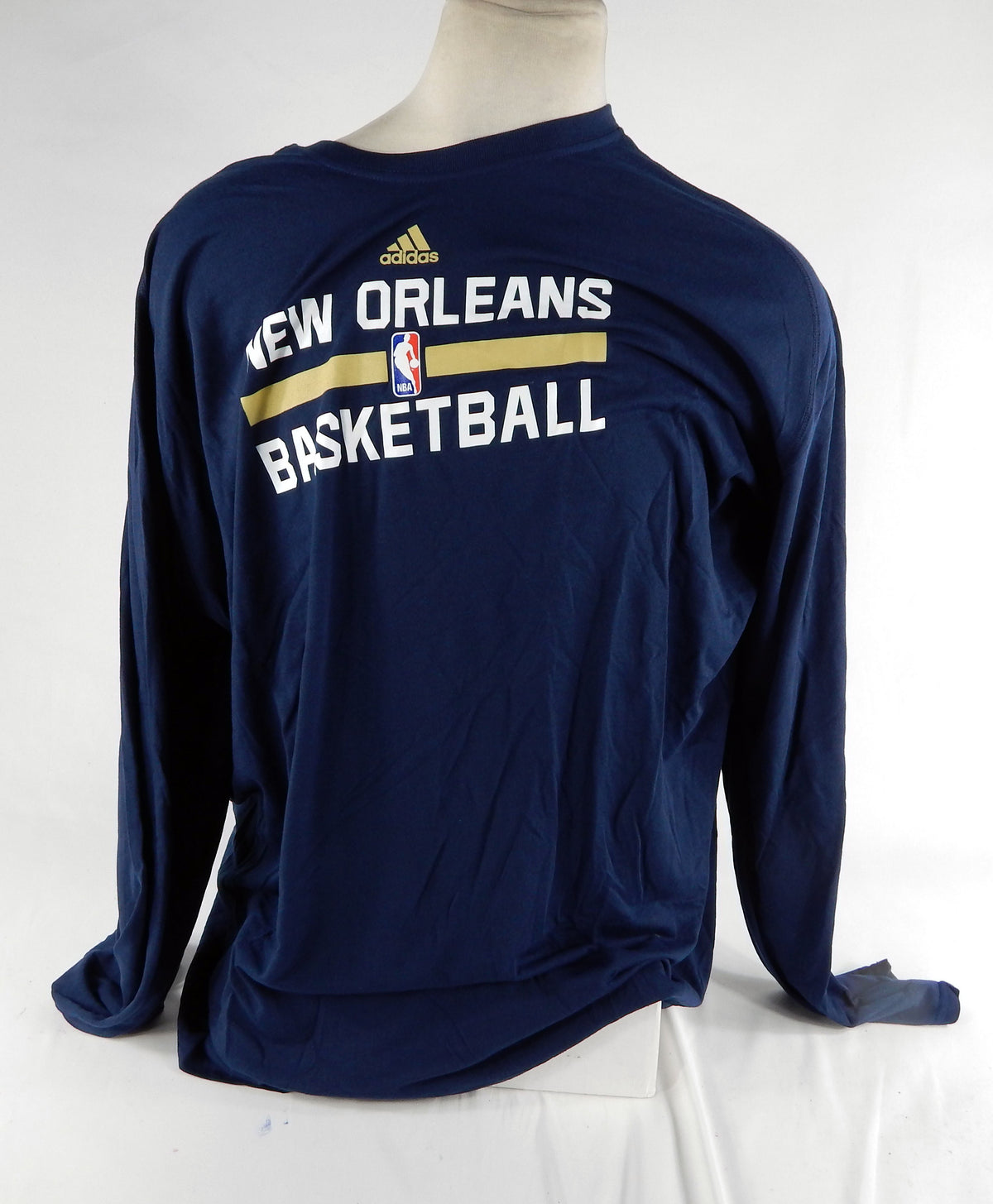 2015-16 New Orleans Pelicans Team Issued Navy Longsleeve Training Shirt 4XLT 34