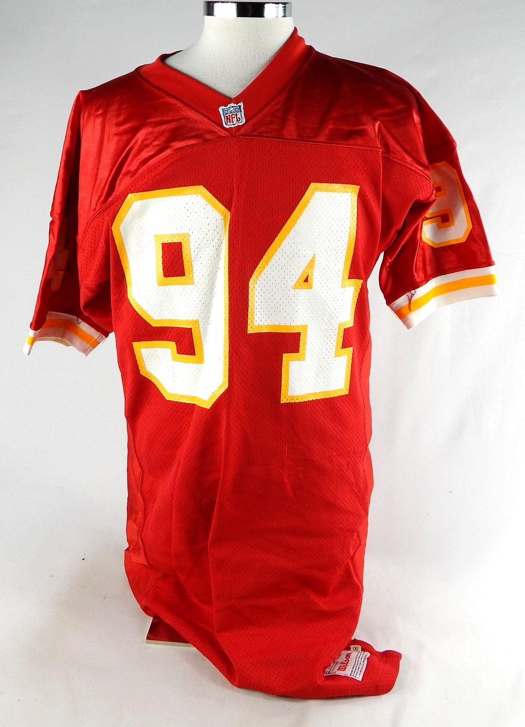1990s Kansas City Chiefs #94 Game Used Red Jersey 50 862