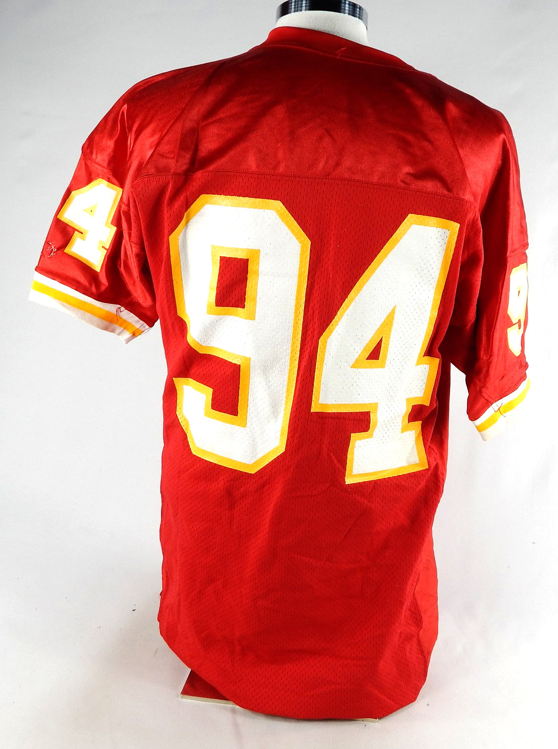 1990s Kansas City Chiefs #94 Game Used Red Jersey 50 862 Pic2