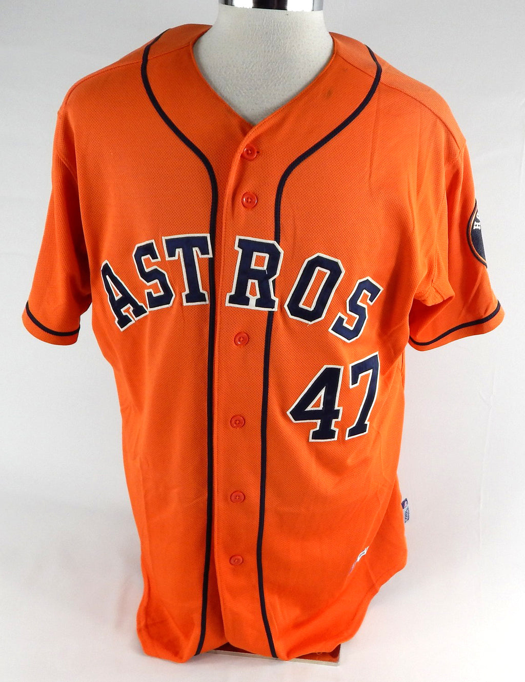 2013-17 Houston Astros #47 Game Used Orange Jersey NP Rem 46 066