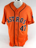 2013-17 Houston Astros #47 Game Used Orange Jersey NP Rem 46 066
