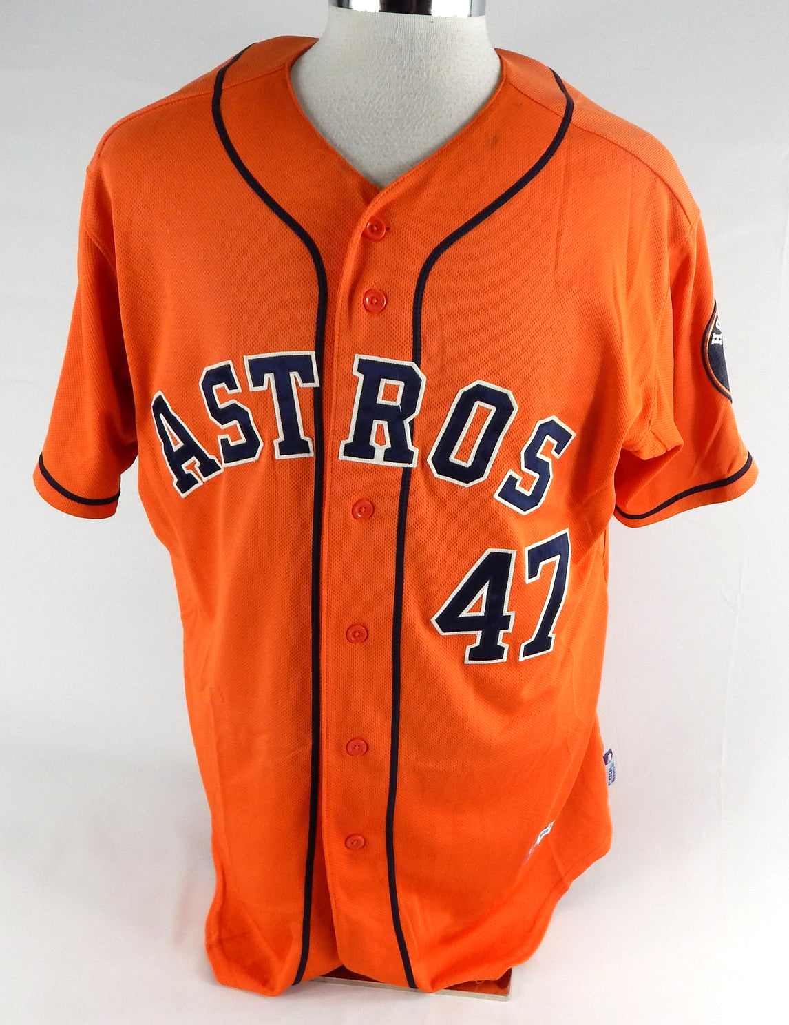 2013-17 Houston Astros #47 Game Used Orange Jersey NP Rem 46 066