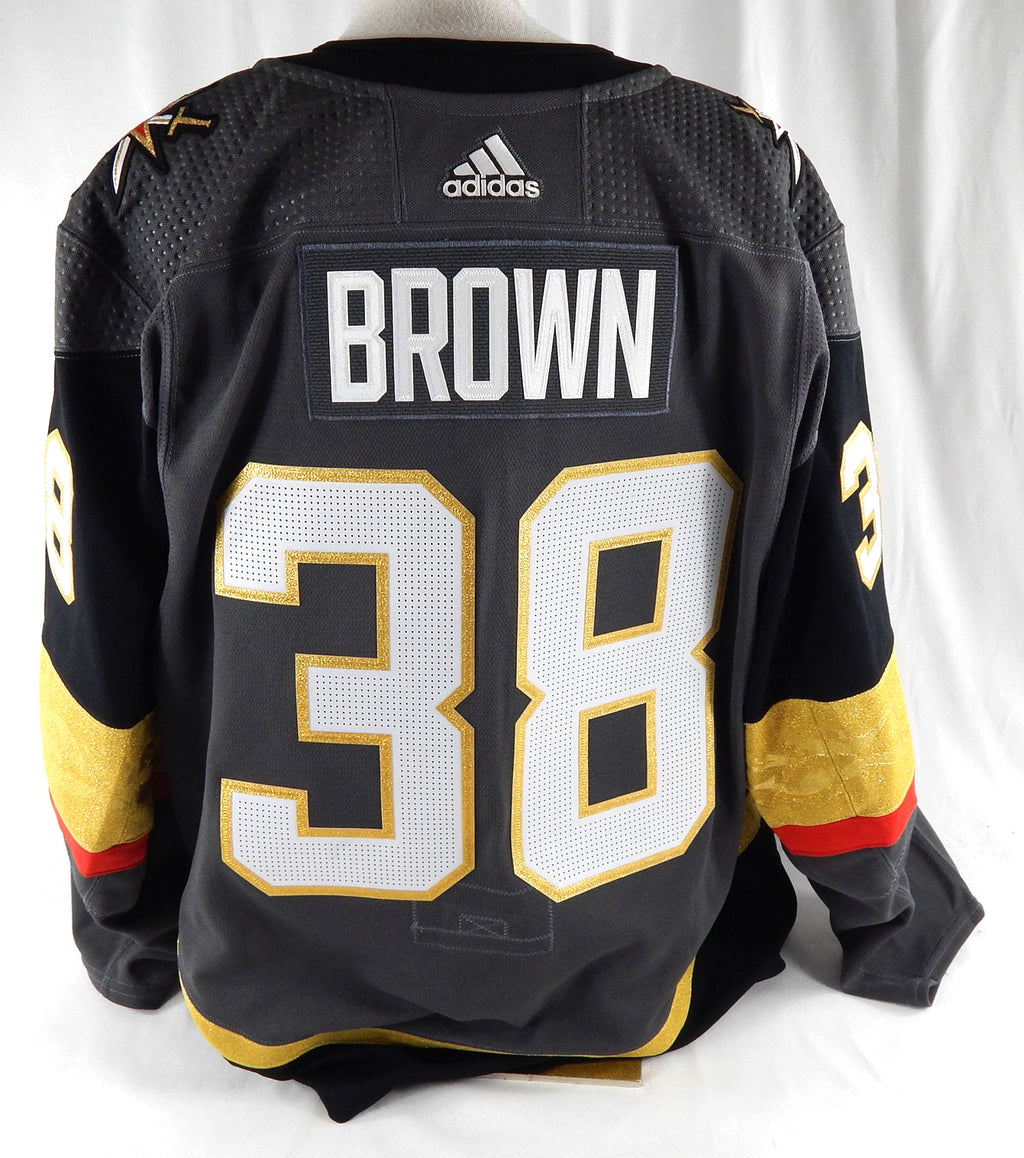 2020-21 Vegas Golden Knights Patrick Brown #38 Game Used Gray Jersey 56 478 Pic2