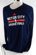 2016-17 Detroit Pistons Team Issued Navy Training Shirt Motor City 2XL 201