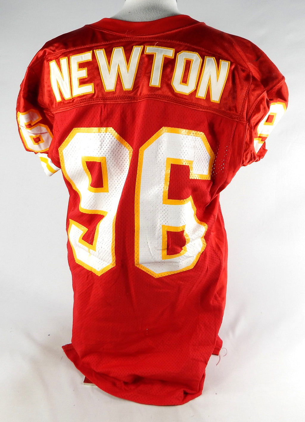 1993 Kansas City Chiefs Tim Newton #96 Game Used Red Jersey 46 863 Pic2