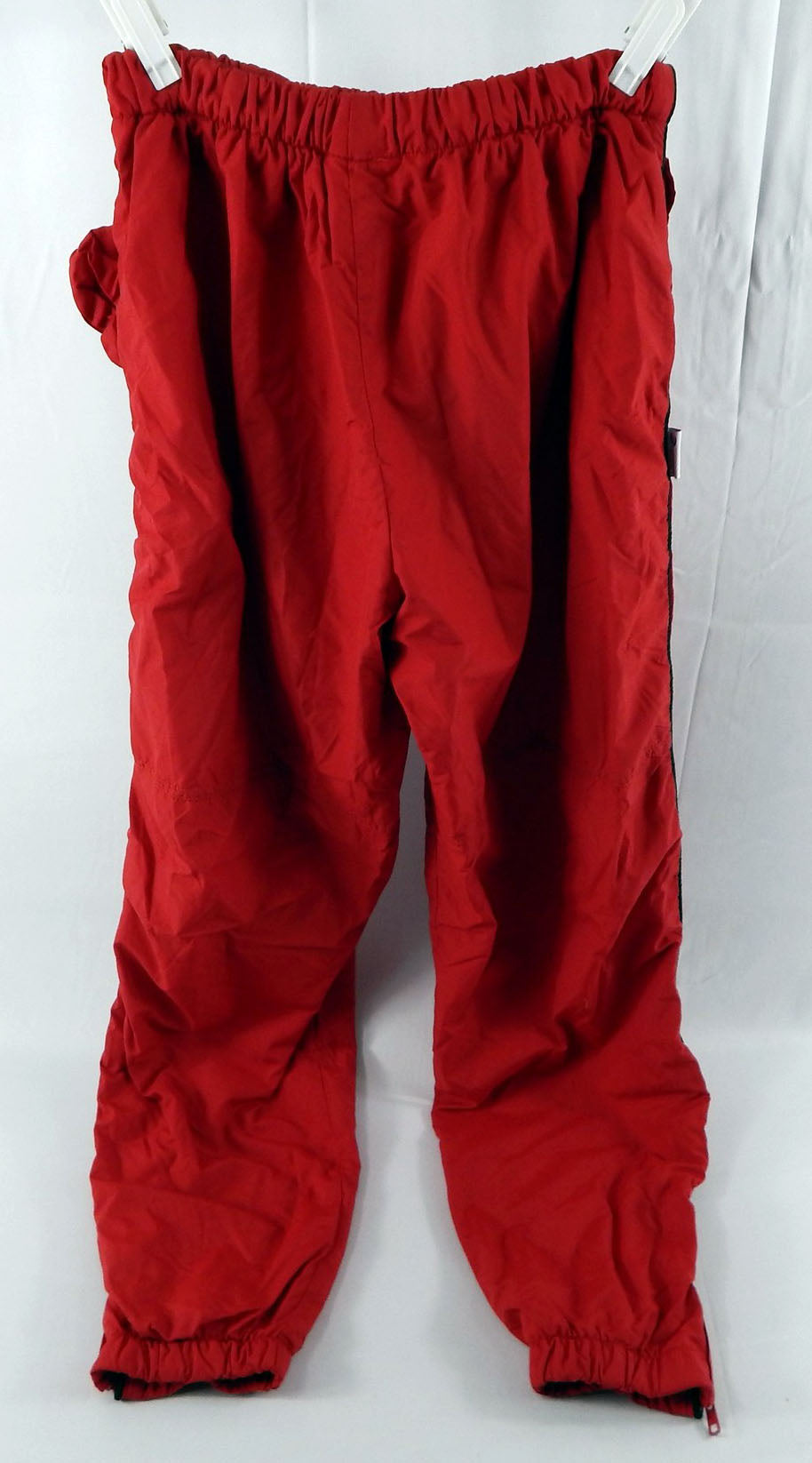 1990s NBA Basketball #163 Game Used Red Travel Pants M 102 Pic2