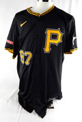2024 Pittsburgh Pirates Justin Meccage #87 Game Issued Black Jersey 48 DP87484