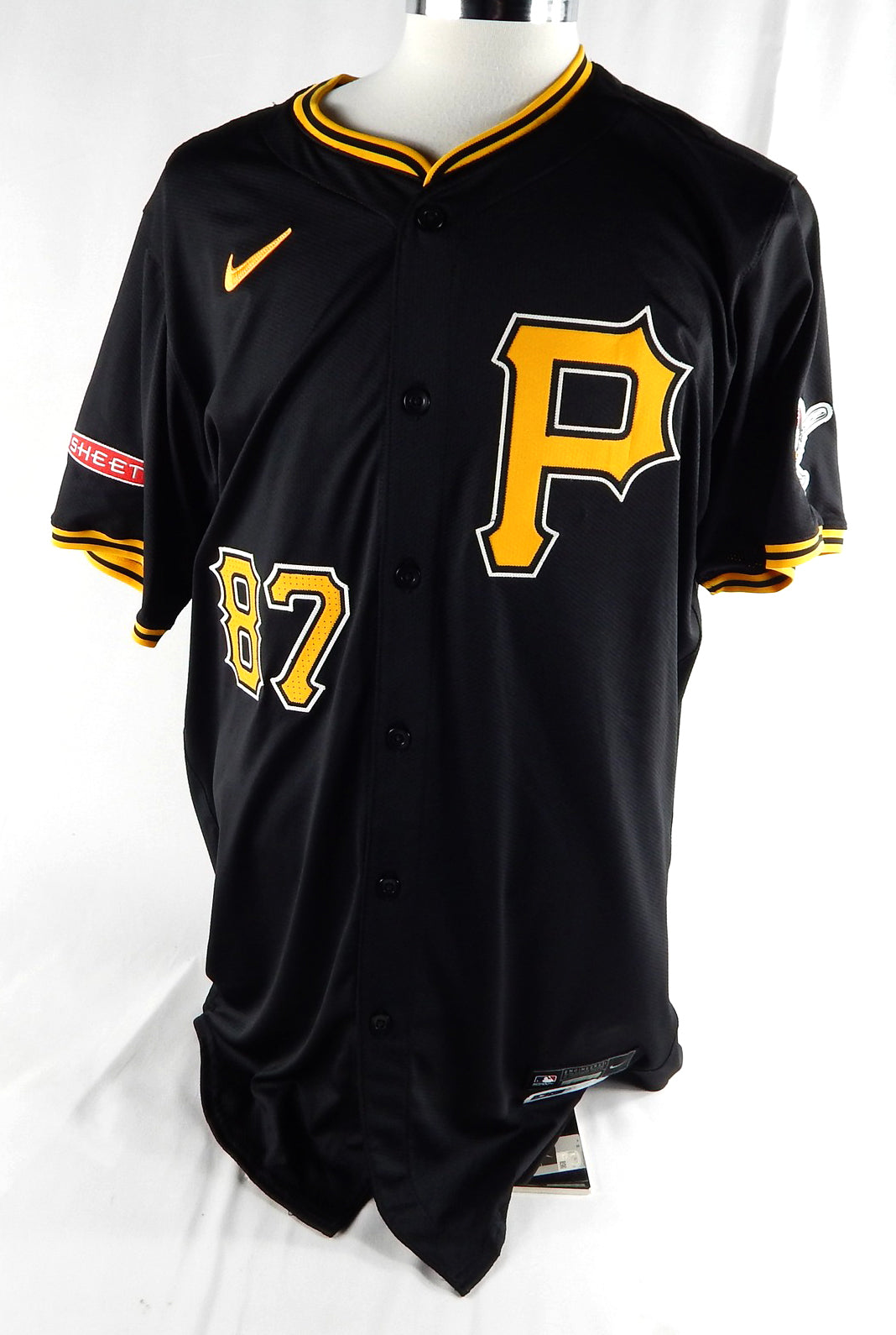 2024 Pittsburgh Pirates Justin Meccage #87 Game Issued Black Jersey 48 DP87484