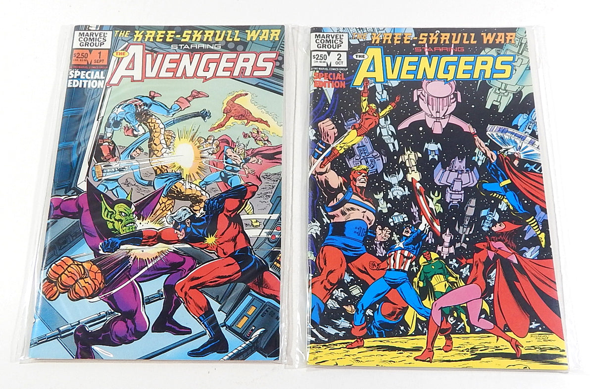 The Kree-Skrull War w/ The Avengers #1 2 Limited Series Complete Set Marvel 1983