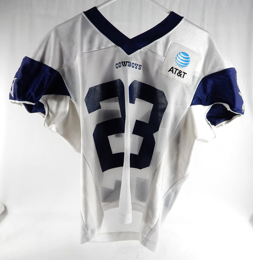 2024 Dallas Cowboys Rico Dowdle #23 Game Used White Practice Jersey 48 DP88765