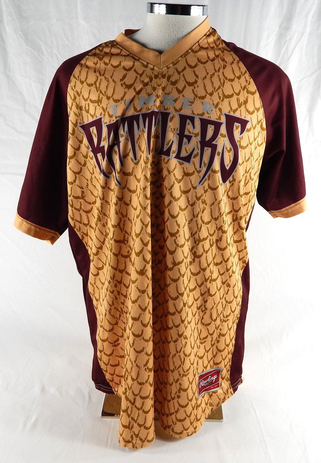 2023 Wisconsin Timber Rattlers #24 Game Used Brown Jersey Snake Alternate 46 295