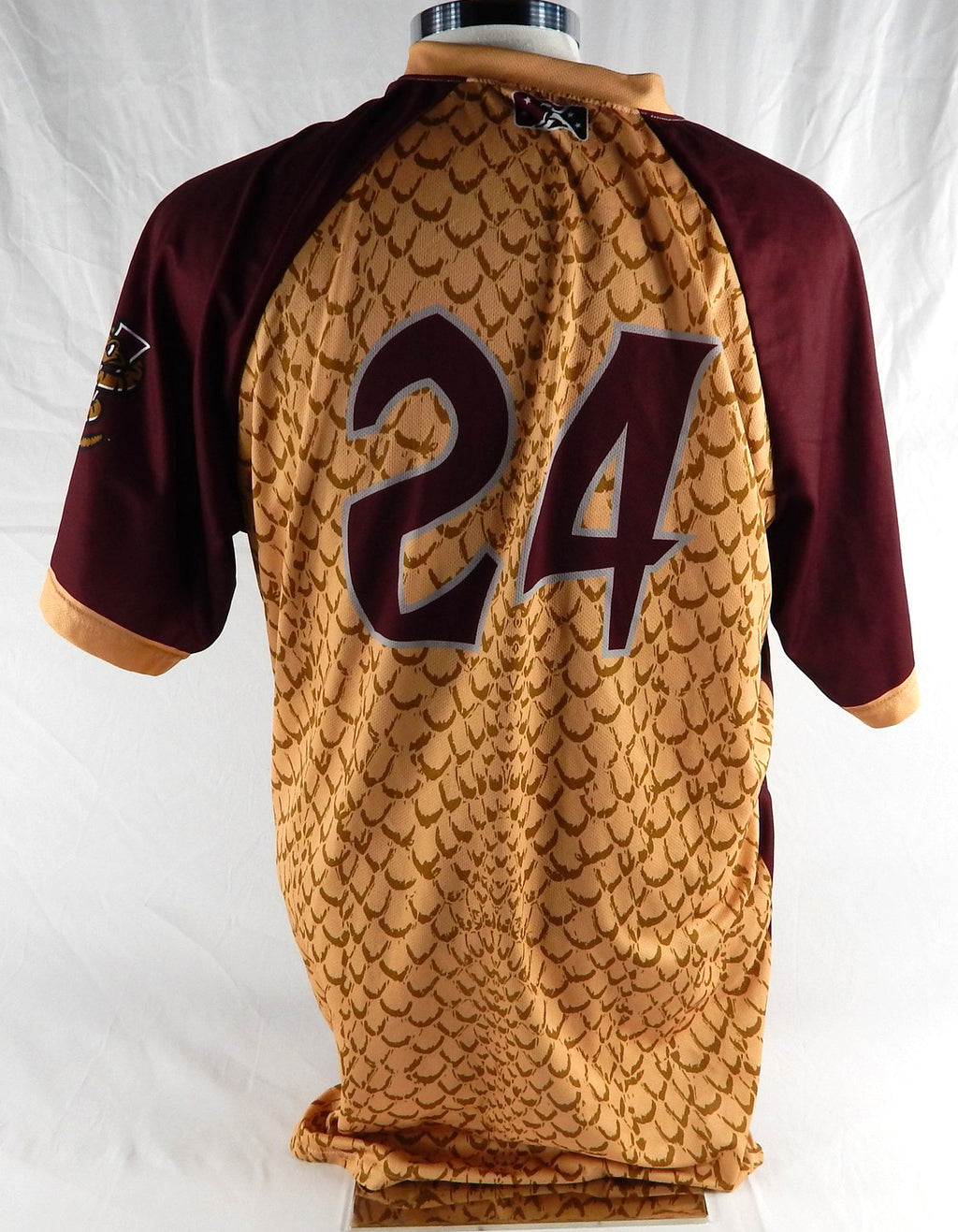 2023 Wisconsin Timber Rattlers #24 Game Used Brown Jersey Snake Alternate 46 295 Pic2