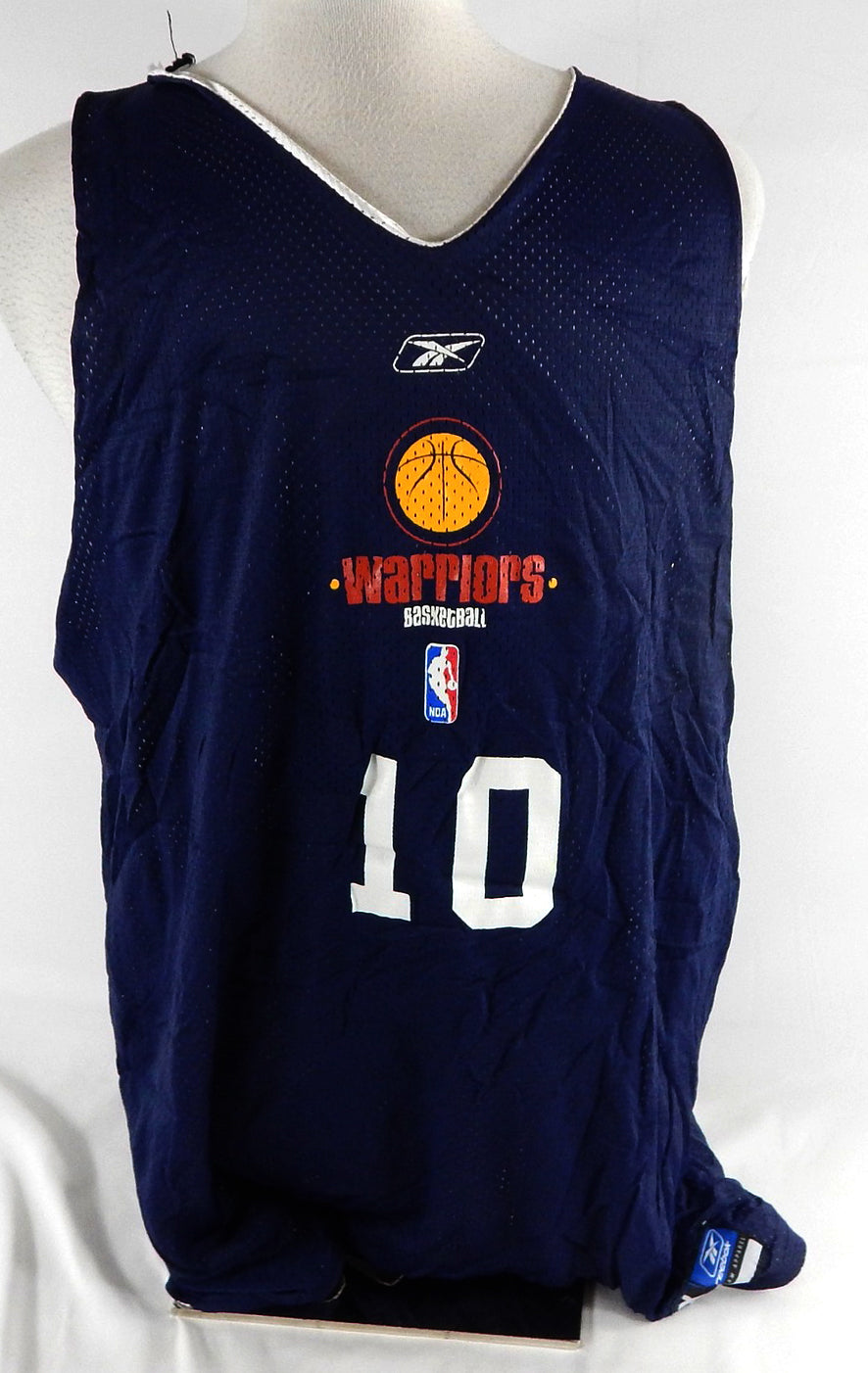 2002-06 Golden State Warriors #10 Game Used Navy Practice Jersey 2XL 206
