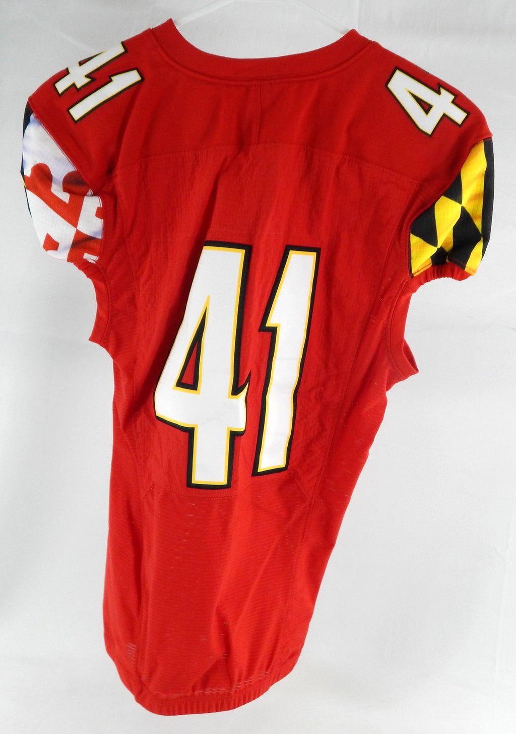 2021 Maryland Terrapins #41 Game Issued Red Jersey Football 42 473 Pic2