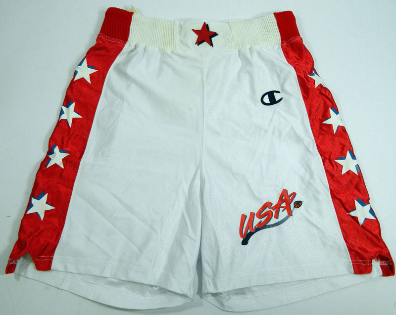 1996-97 Team USA Women's Basketball Teresa Edwards #4 White Game Shorts Size 34