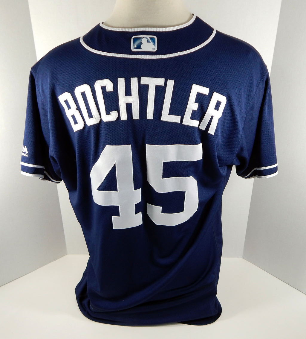 2017 San Diego Padres Doug Bochtler #45 Game Used Navy Jersey