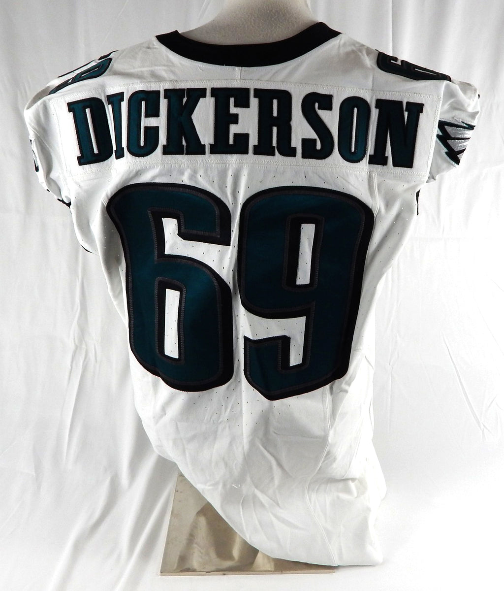 2023 Philadelphia Eagles Landon Dickerson #69 Game Used White Jersey Davious 3 Pic2