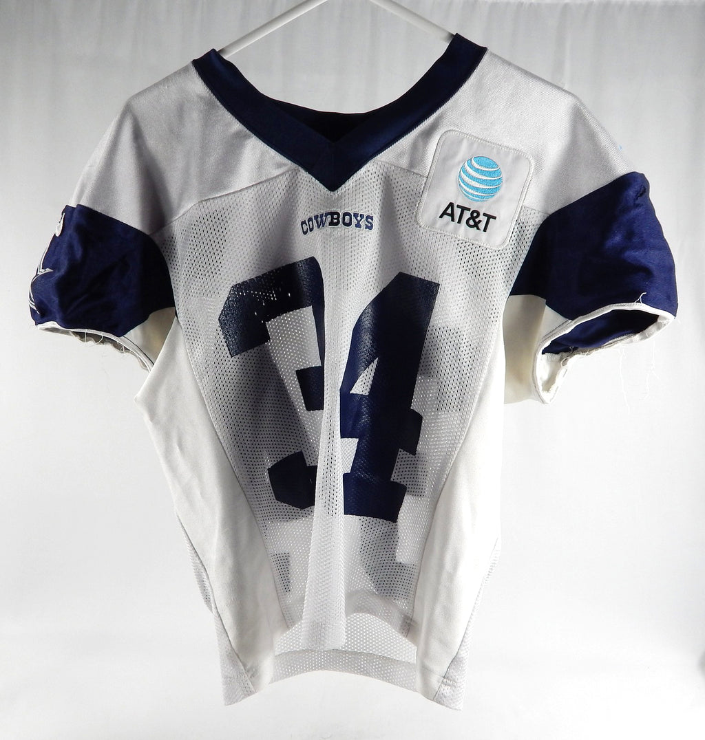 2024 Dallas Cowboys Malik Davis #34 Game Used White Practice Jersey 46 DP88767