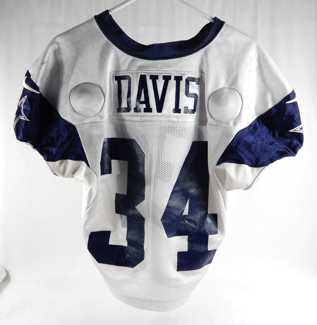 2024 Dallas Cowboys Malik Davis #34 Game Used White Practice Jersey 46 DP88767 Pic2