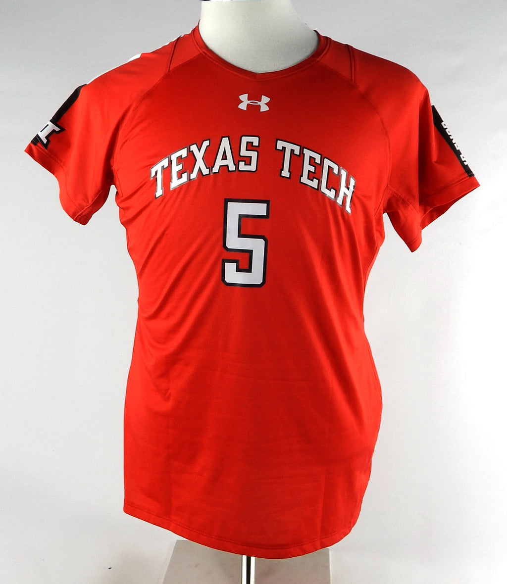 2018 Texas Tech Red Raiders #5 Game Used Red Jersey Womens Soccer L 541