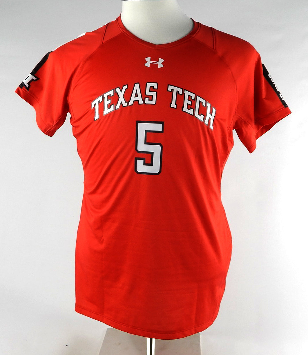 2018 Texas Tech Red Raiders #5 Game Used Red Jersey Womens Soccer L 541