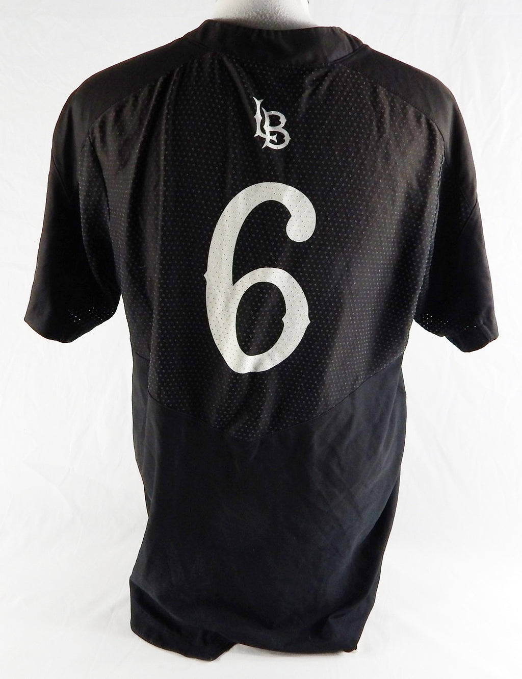 2019 Long Beach State Dirtbags  #6 Game Used Black Jersey Baseball L 244 Pic2