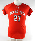 2017 Texas Tech Red Raiders #27 Game Used Red Jersey Womens Soccer M 542