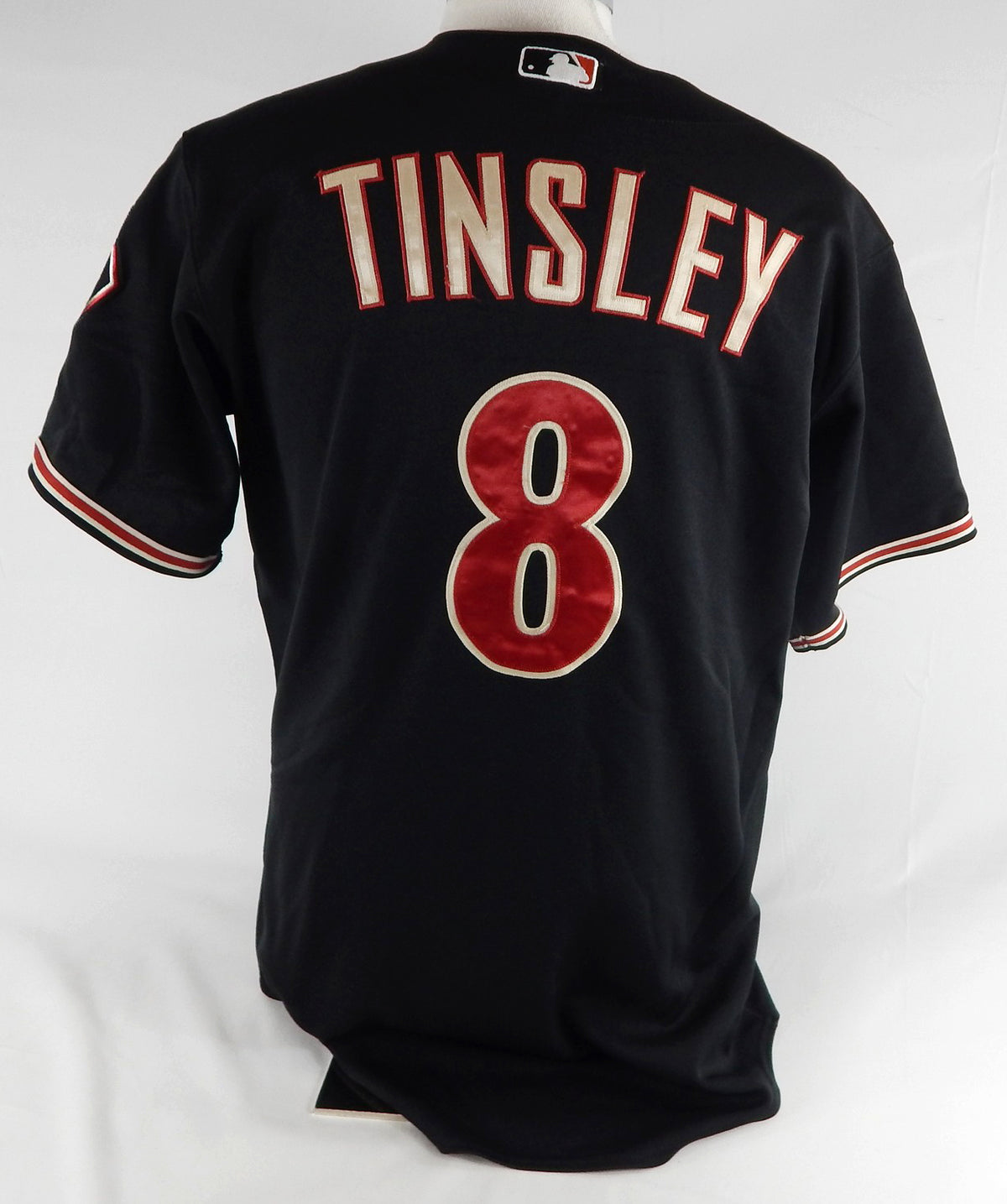 2007 Arizona Diamondbacks Lee Tinsley #8 Game Used Black Jersey 46 395 Pic2