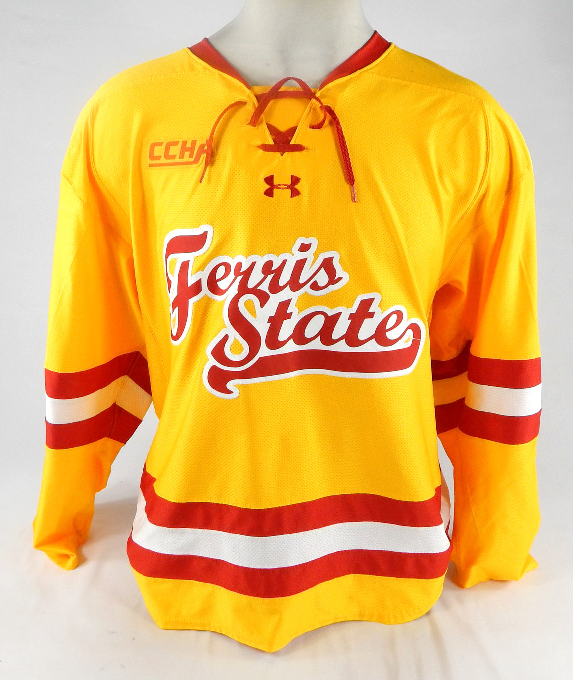 2020-21 Ferris State Bulldogs Ethan Stewart #29 Game Issued Yellow Jersey Hocky2