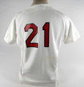 1990s St Petersburg Cardinals #21 Game Used White Jersey DP71570