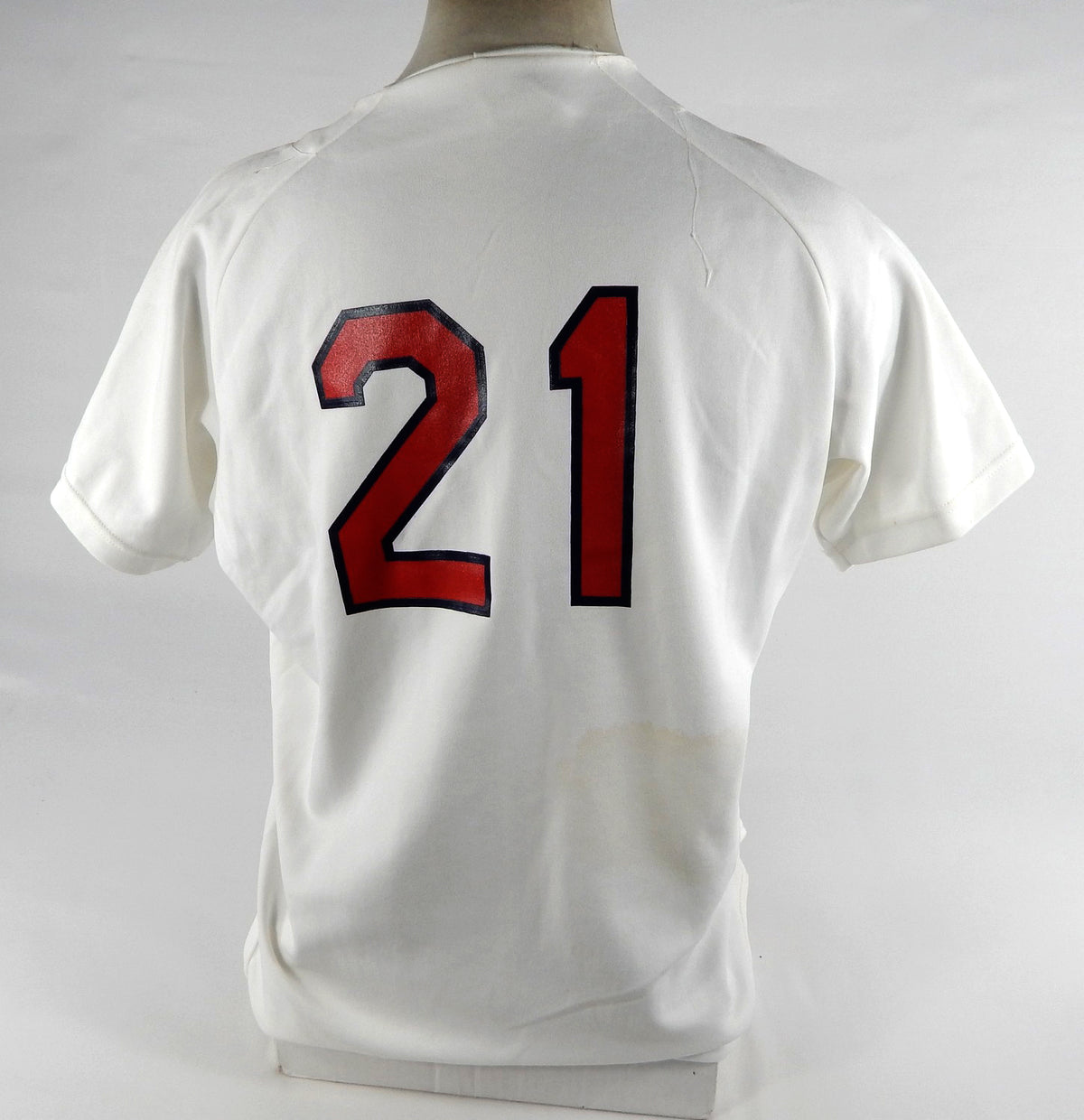 1990s St Petersburg Cardinals #21 Game Used White Jersey DP71570