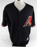2009 Arizona Diamondbacks Tony Pena #56 Game Used Black Jersey 50 396