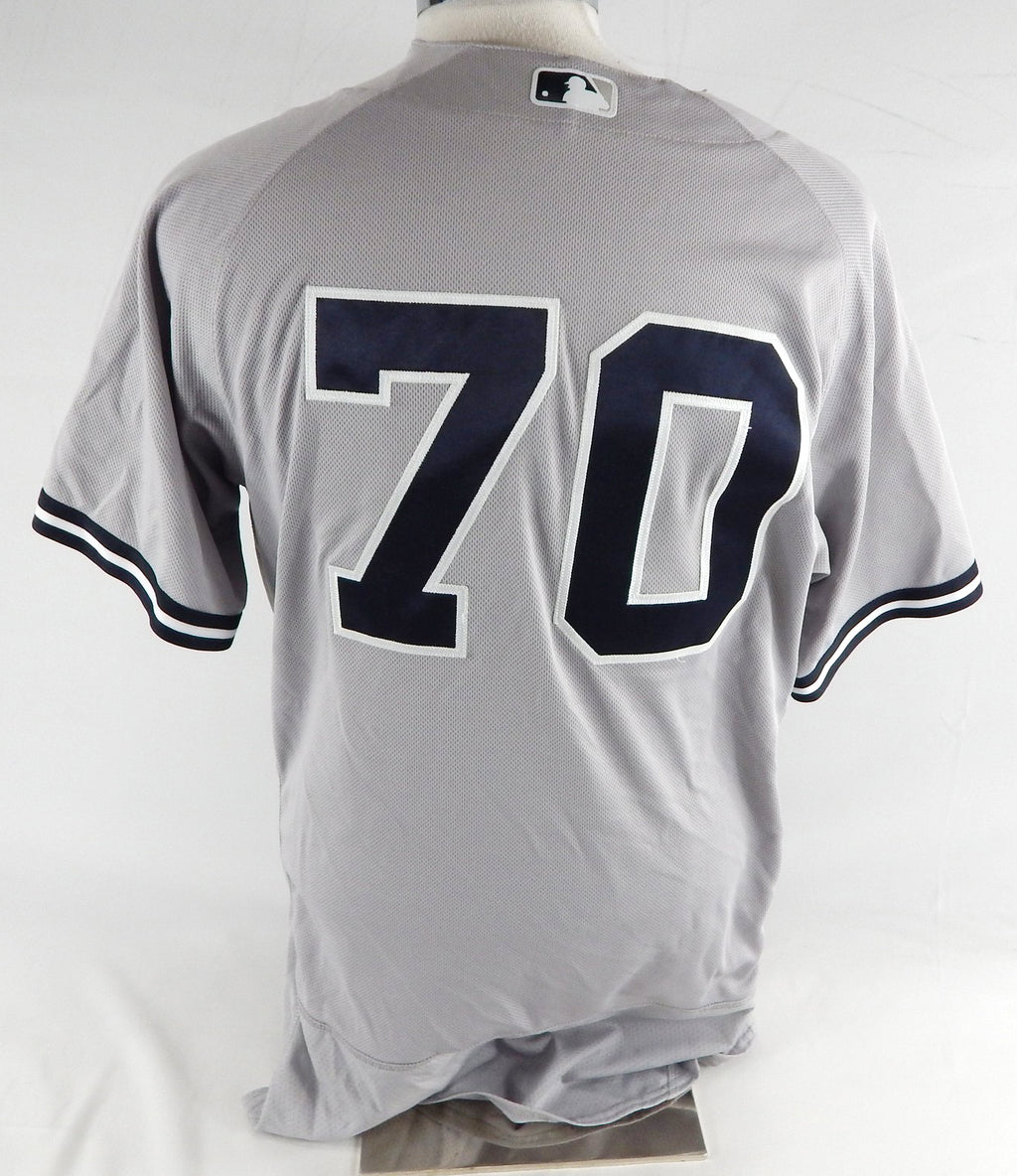 2022 New York Yankees Chi Chi Gonzalez #70 Game Issued Pos Used Grey Jersey 44 5 Pic2