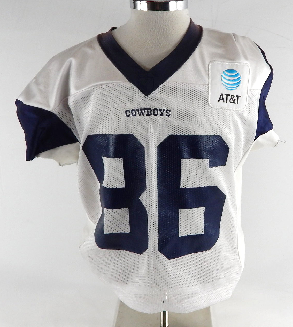 2025 Dallas Cowboys Luke Schoonmaker #86 Game Used White Practice Jersey 50 436