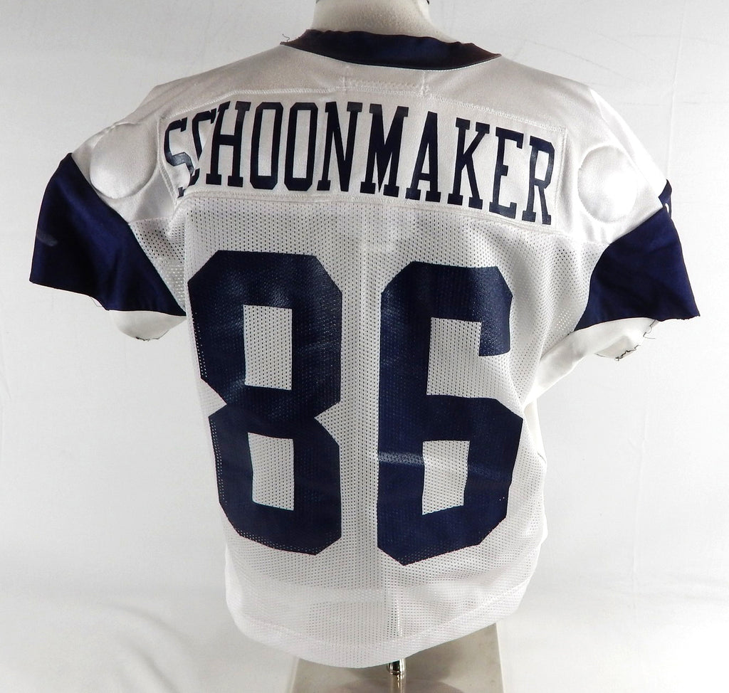 2025 Dallas Cowboys Luke Schoonmaker #86 Game Used White Practice Jersey 50 436 Pic2
