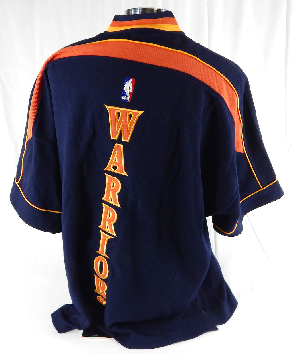 1997-99 Golden State Warriors Game Issued Navy Shooting Shirt XL 885 Pic2