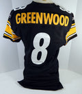2009 Pittsburgh Steelers Eric Greenwood #8 Game Issued Black Jersey 48 DP21397
