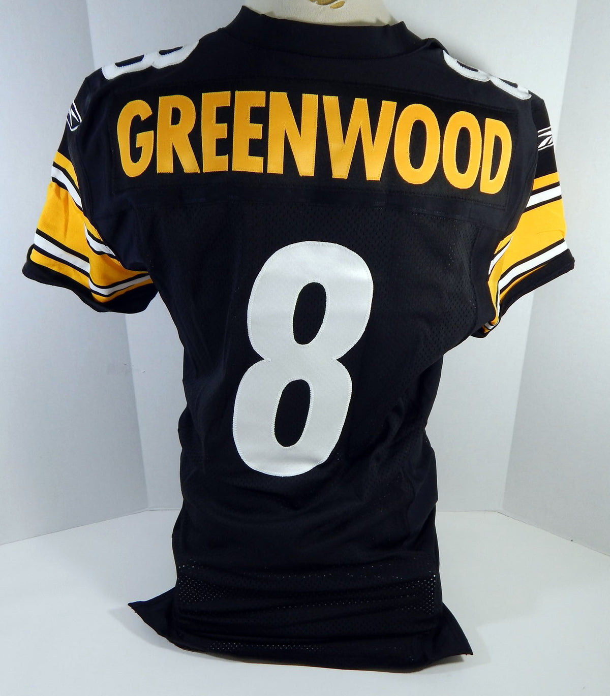 2009 Pittsburgh Steelers Eric Greenwood #8 Game Issued Black Jersey 48 DP21397