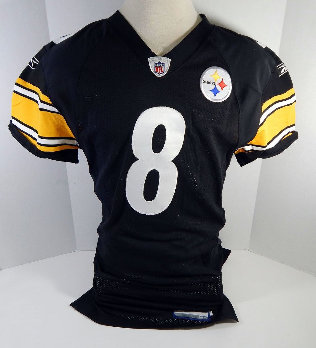2009 Pittsburgh Steelers Eric Greenwood #8 Game Issued Black Jersey 48 DP21397 Pic2