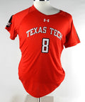 2017 Texas Tech Red Raiders #8 Game Used Red Jersey Womens Soccer L 548
