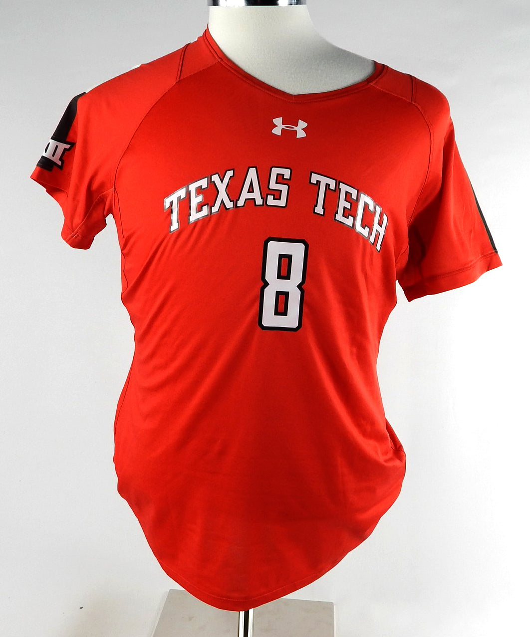 2017 Texas Tech Red Raiders #8 Game Used Red Jersey Womens Soccer L 548