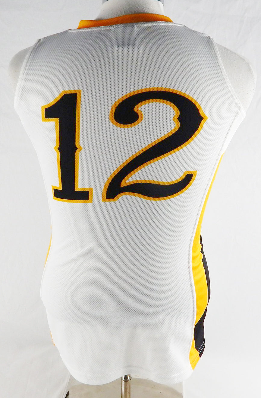 2016-17 Long Beach State 49ers #12 Game Issued P Use White Jersey Basketball S 8 Pic2