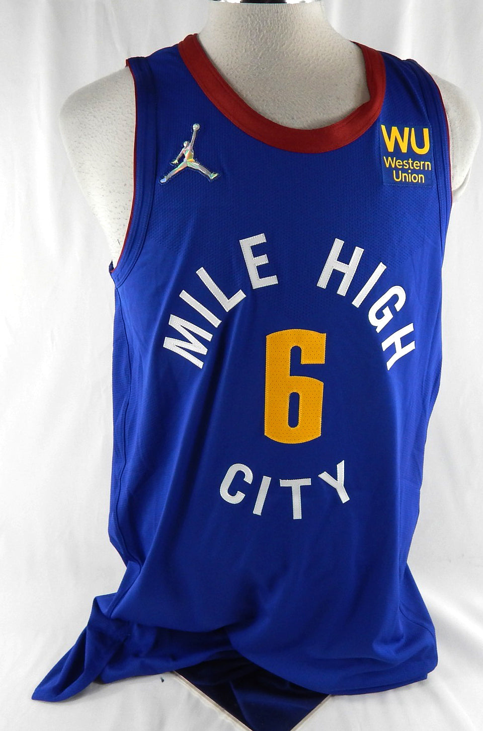 2021-22 Denver Nuggets Rayjon Tucker #6 Game Issued Navy Jersey Mile High 75th 8