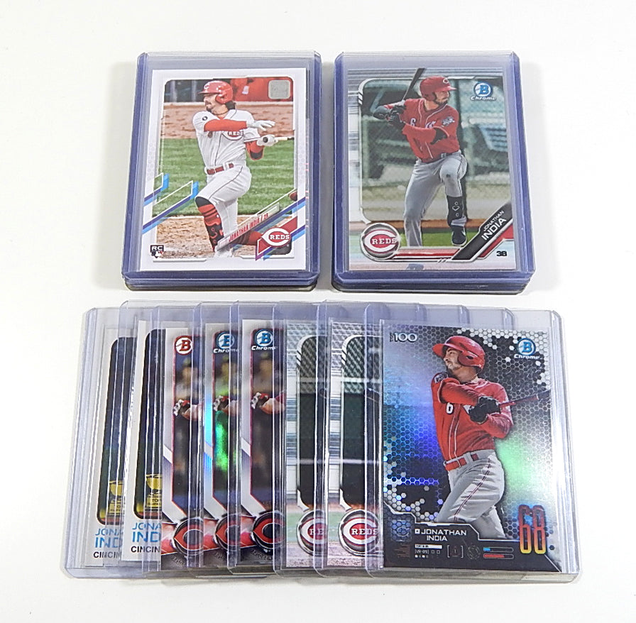 Lot of (22) Jonathan India Assorted Cards RC's 2018-2021 Bowman Chrome Topps