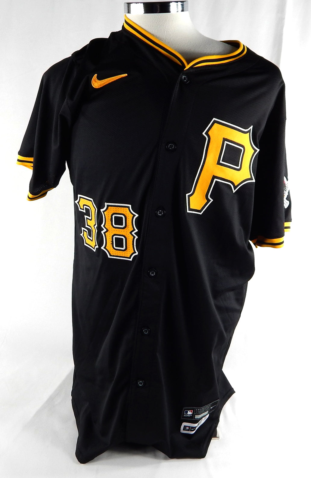 2024 Pittsburgh Pirates Edward Olivares #38 Game Issued Pos Used Black Jersey 9