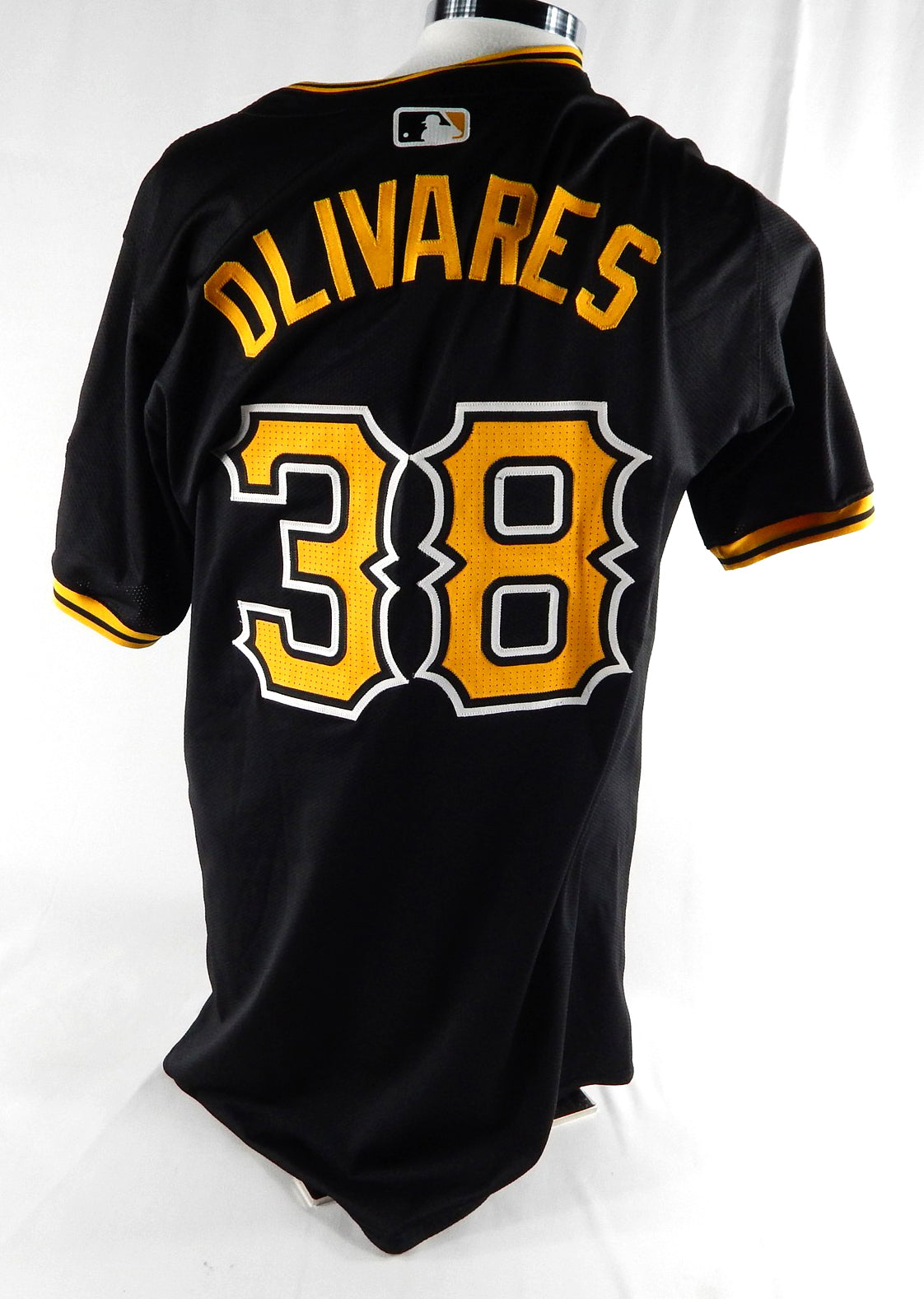 2024 Pittsburgh Pirates Edward Olivares #38 Game Issued Pos Used Black Jersey 9 Pic2